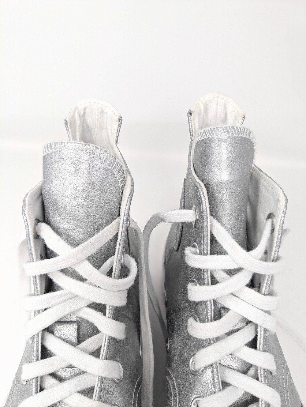 Converse Chuck 70 Plus High Top Silver White Sneakers with Box - Picture 7 of 7